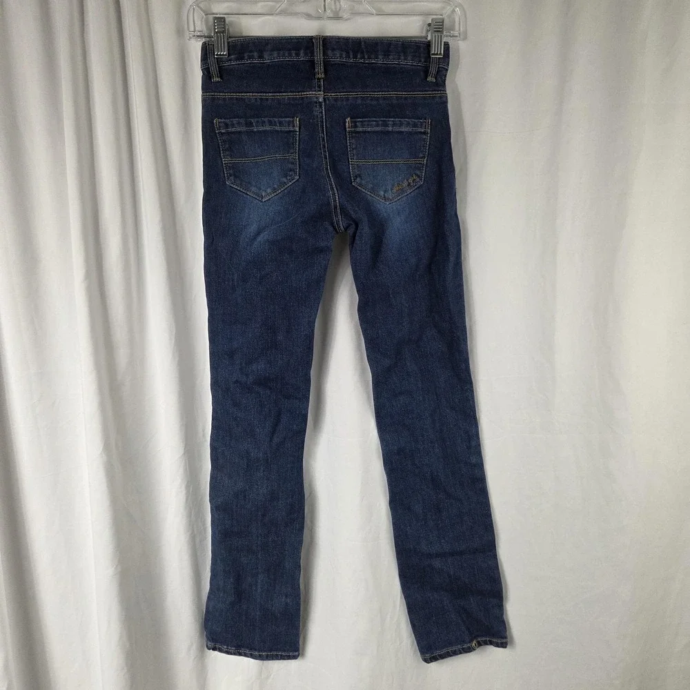 OshKosh B'gosh Jeans Girls 12 Blue Skinny Stretch Denim Embroidered Pocket